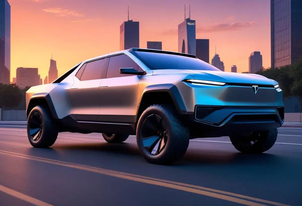 Åh wow, kolla in tesla cybertruck pris – vad kostar framtidens bil? illustration